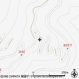 長野県飯田市上村下栗1080周辺の地図