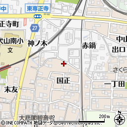 愛知県犬山市橋爪国正54周辺の地図
