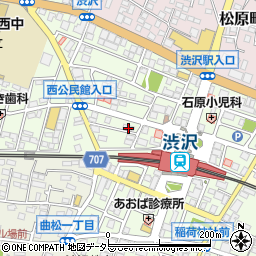 さざん屋 渋沢店周辺の地図