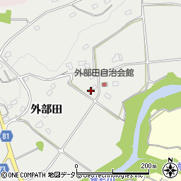 千葉県市原市外部田158周辺の地図