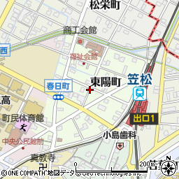 岐阜県笠松町（羽島郡）東陽町周辺の地図