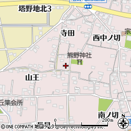 愛知県犬山市塔野地山王103周辺の地図