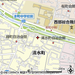 神奈川県秦野市清水町6周辺の地図