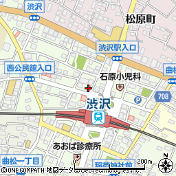 日本郵便渋沢駅前郵便局周辺の地図