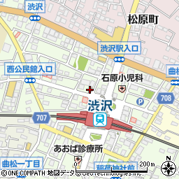 渋沢駅前郵便局周辺の地図