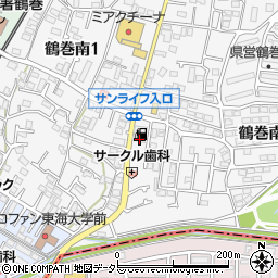 ＥＮＥＯＳ　Ｄｒ．Ｄｒｉｖｅセルフ鶴巻店周辺の地図