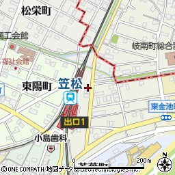 岩佐ダンボール工業笠松工場周辺の地図
