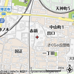 愛知県犬山市犬山赤鍋周辺の地図