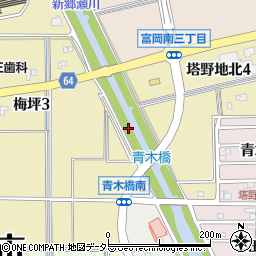 愛知県犬山市犬山青木周辺の地図