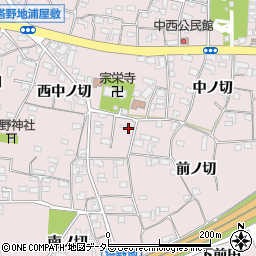 愛知県犬山市塔野地西中ノ切90周辺の地図