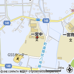 一宮町立一宮中学校周辺の地図