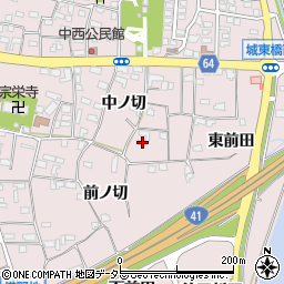 愛知県犬山市塔野地中ノ切76周辺の地図