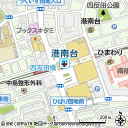 神奈川県横浜市港南区周辺の地図