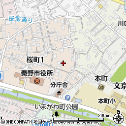 神奈川県秦野市桜町1丁目7周辺の地図
