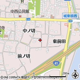 愛知県犬山市塔野地中ノ切90周辺の地図