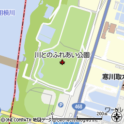 川とのふれあい公園周辺の地図