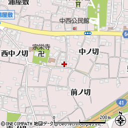 愛知県犬山市塔野地中ノ切21-4周辺の地図