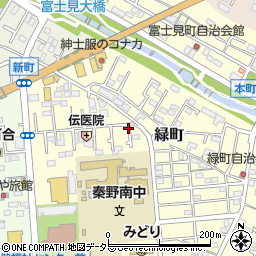 神奈川県秦野市緑町周辺の地図