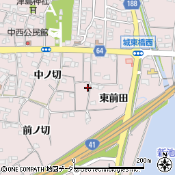 愛知県犬山市塔野地中ノ切89周辺の地図