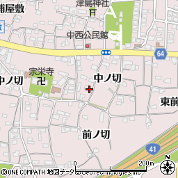 愛知県犬山市塔野地中ノ切23-3周辺の地図