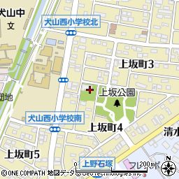 愛知県犬山市上坂町周辺の地図