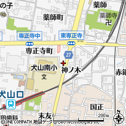 愛知県犬山市犬山柳町周辺の地図