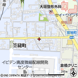 岐阜県大垣市笠縫町6周辺の地図