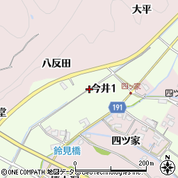 愛知県犬山市今井1丁目周辺の地図