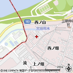 愛知県犬山市木津（西ノ山）周辺の地図