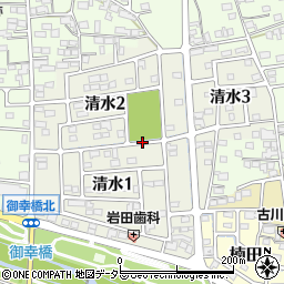 岐阜県不破郡垂井町清水周辺の地図