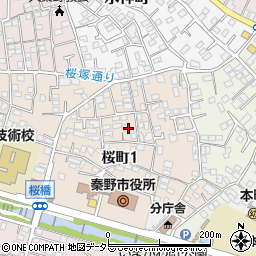 神奈川県秦野市桜町1丁目9周辺の地図