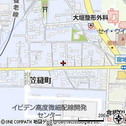 岐阜県大垣市笠縫町531-4周辺の地図