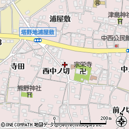 愛知県犬山市塔野地西中ノ切24周辺の地図