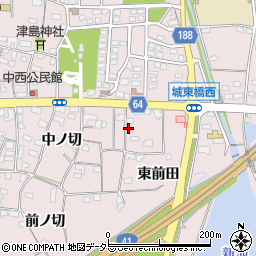 愛知県犬山市塔野地東前田6周辺の地図