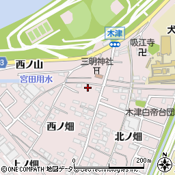 愛知県犬山市木津西ノ畑214周辺の地図