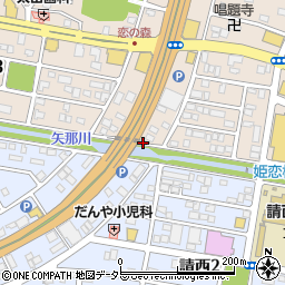 新矢那川橋周辺の地図