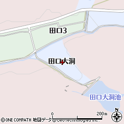 愛知県犬山市善師野田口大洞周辺の地図