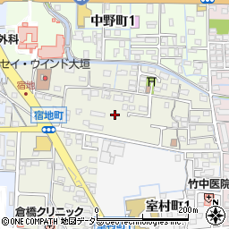 岐阜県大垣市宿地町周辺の地図