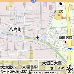 岐阜県大垣市八島町112-1周辺の地図