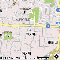 愛知県犬山市塔野地中ノ切48周辺の地図