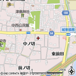 愛知県犬山市塔野地中ノ切68周辺の地図