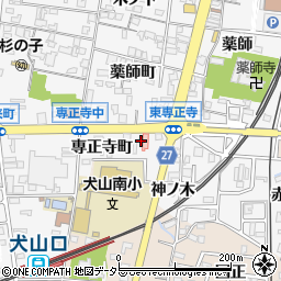 愛知県犬山市犬山専正寺町12周辺の地図