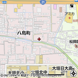 岐阜県大垣市八島町95周辺の地図