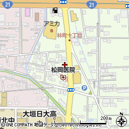 岐阜県大垣市林町10丁目1308周辺の地図