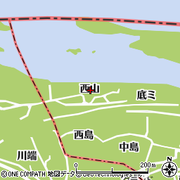愛知県丹羽郡扶桑町小淵西山周辺の地図