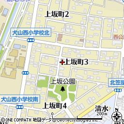 愛知県犬山市犬山東岩神周辺の地図