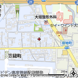 岐阜県大垣市笠縫町550周辺の地図