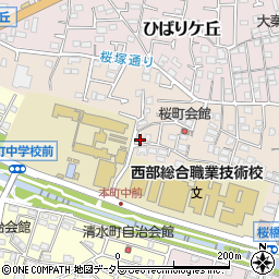 レジデンス桜１２３Ｂ周辺の地図
