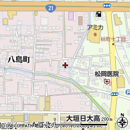 岐阜県大垣市八島町133周辺の地図