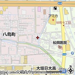 岐阜県大垣市八島町134周辺の地図